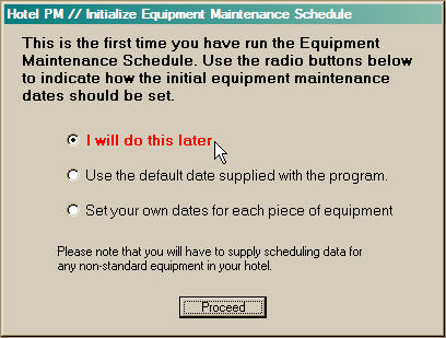 How to Initial Equipment Maintenance Dates